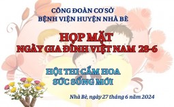 HỌP MẶT ngày gia đình việt nam 28-6 hưởng tháng hành động vì môi trường năm 2024 với hội thi cắm hoa “Sức sống mới từ vật liệu tái chế”