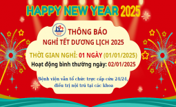 THÔNG BÁO LỊCH NGHỈ TẾT DƯƠNG LỊCH 2025